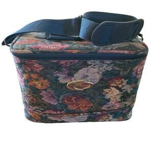 CONCOURSE vintage train case vanity suitcase luggage carry on bag Tapestry